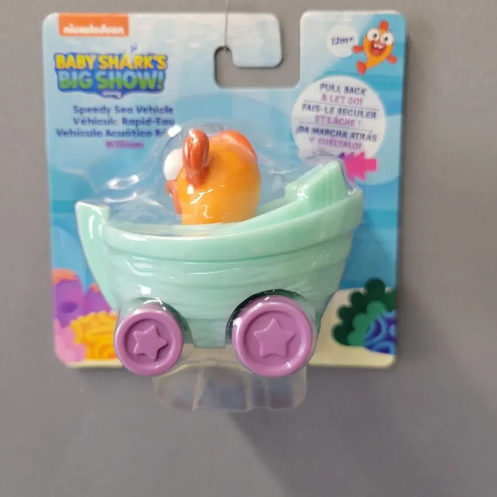Baby Sharks Big Show Toy Speedy Sea Vehicle William Fish Pull Back‎ & Let Go New